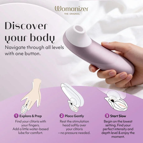 Womanizer Pro Clitoral Stimulator — Lilac, 11 Intensities - WZ3314