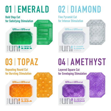 Tenga UNI Topaz Reversible Disposable Sleeve with Sample Lotion - TN703