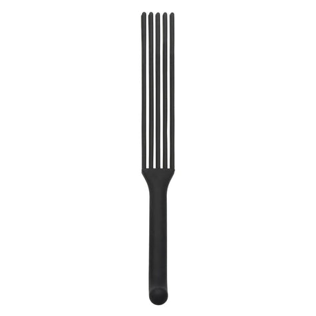 CalExotics Nocturnal Silicone Flogger — Black, Insertable G-Curve Handle - SE2678582