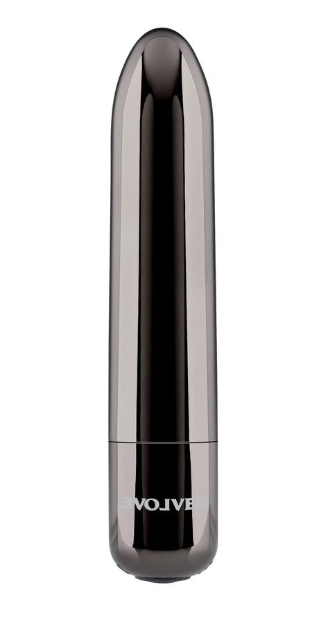 Evolved Novelties Real Simple Black Chrome Bullet Vibrator, 3.94 in - EN-RS-1249-2