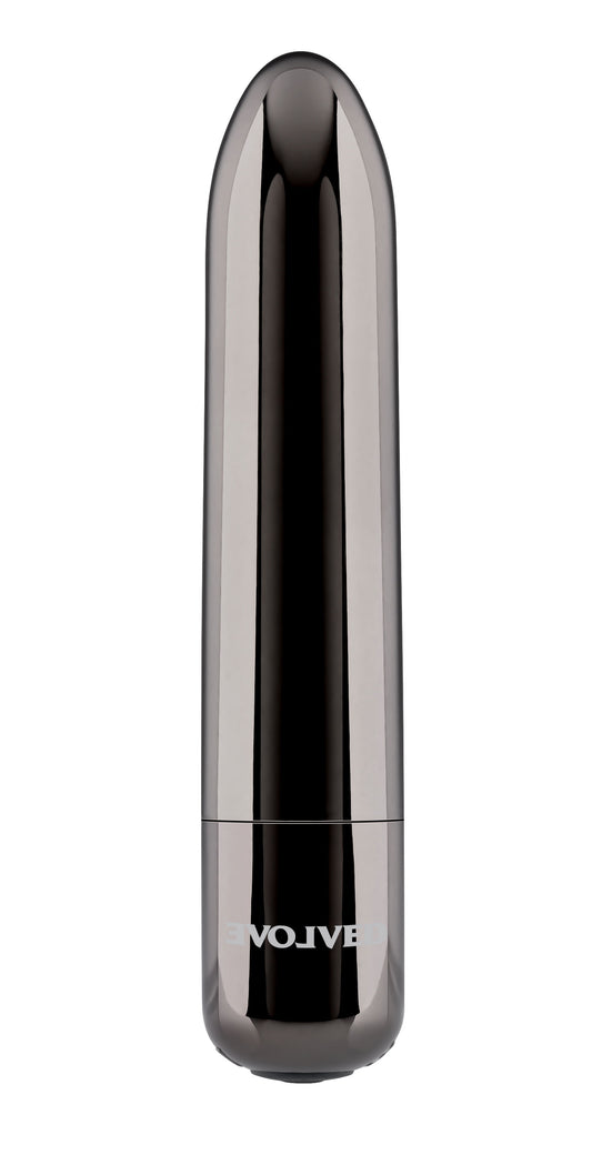 Evolved Novelties Real Simple Black Chrome Bullet Vibrator, 3.94 in - EN-RS-1249-2
