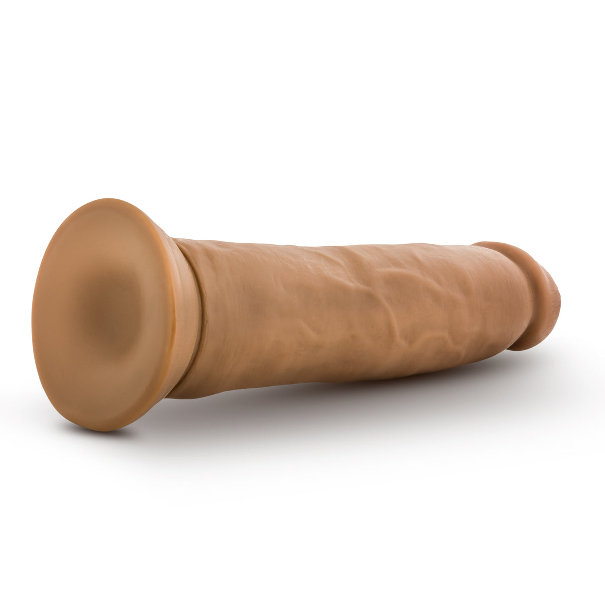 Blush Dr. Skin 9.5 Inch Dildo — Mocha with Suction Cup - BL-26817