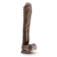 Blush Dr. Skin Mr. Ed 13-Inch Dildo with Suction Cup, Chocolate - BL-15436