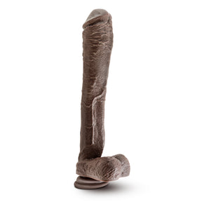 Blush Dr. Skin Mr. Ed 13-Inch Dildo with Suction Cup, Chocolate - BL-15436