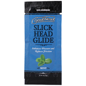 Doc Johnson GoodHead Mint Slick Head Single-Use Glide 0.24 oz - DJ1387-13-BU