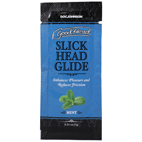 Doc Johnson GoodHead Mint Slick Head Single-Use Glide 0.24 oz - DJ1387-13-BU