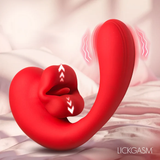 XR Brands G-Kiss G-Spot Silicone Vibrator — Red - AH909