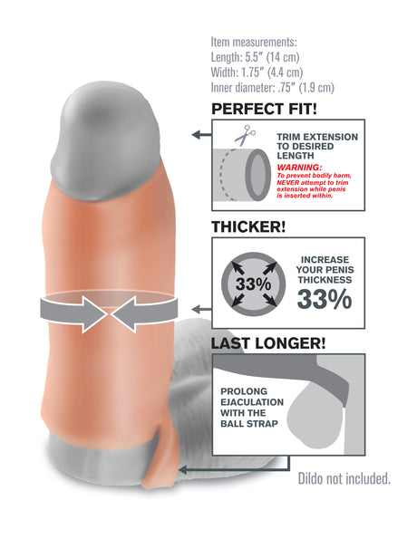 Pipedream Fantasy X-Tensions Real Feel Enhancer Sleeve - Flesh - PD4145-21