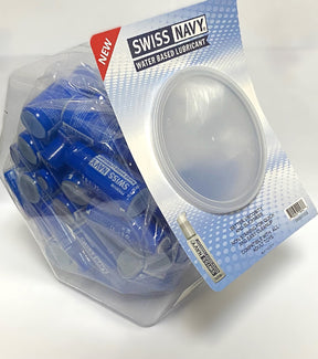 M.D. Science Lab Swiss Navy Water-Based Lubricant 1 oz — 50 Count Fishbowl - MD-SNWB1OZ50