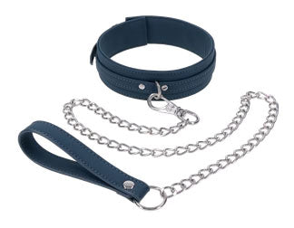 Sportsheets Signature Twilight Tease Collar & Leash, Blue - SS68121