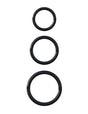 Pipedream Fantasy C-Ringz Silicone 3-Ring Stamina Set — Black - PD5912-23