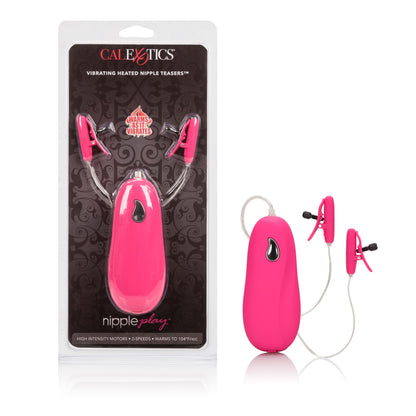Vibrating Heated Nipple Teasers - Pink by CalExotics