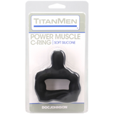 Doc Johnson Titanmen Power Muscle Cock Ring — 3.75 in Black - DJ3503-09-CD