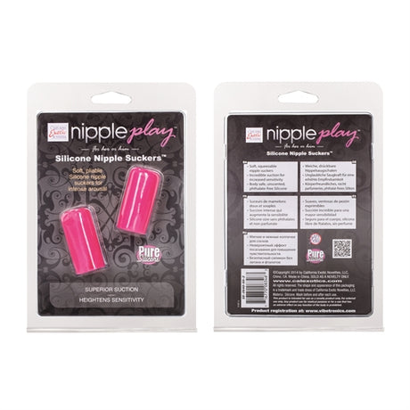 CalExotics Nipple Play Silicone Nipple Suckers, 2-Pack — Pink - SE2640552