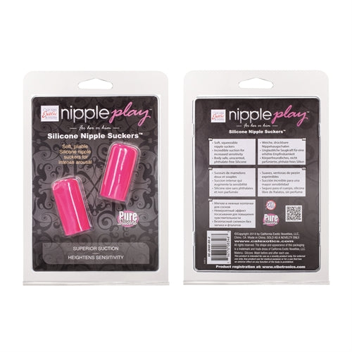 CalExotics Nipple Play Silicone Nipple Suckers, 2-Pack — Pink - SE2640552