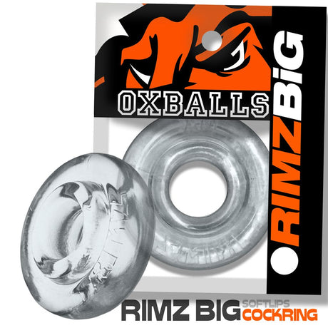 OXBALLS Rimz Big Single Cock Ring — Clear - OX-3205-CLR