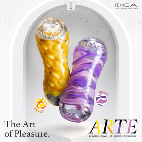 Tenga ARTE DRAPE Male Stroker — Layered Elastomer, 5.2in Insert - TN710
