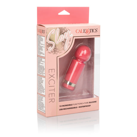 CalExotics Slay Exciter Mini Wand Vibrator — 4-inch USB Rechargeable - SE4407153
