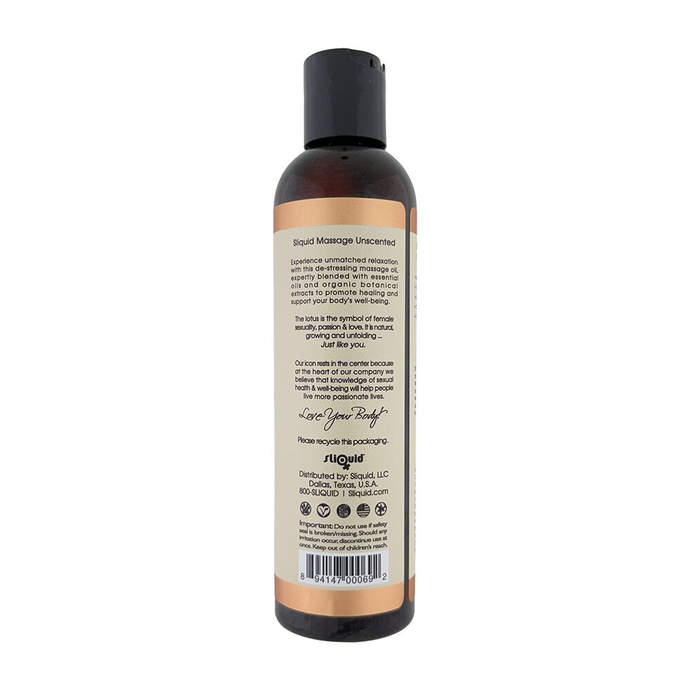 Sliquid Unscented Massage Oil — Natural Nut & Seed Blend - SLIQ069