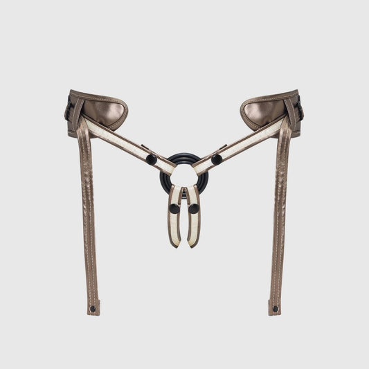 Strap-On-Me Desirous Leatherette Harness — Adjustable, Padded Back - SM7265