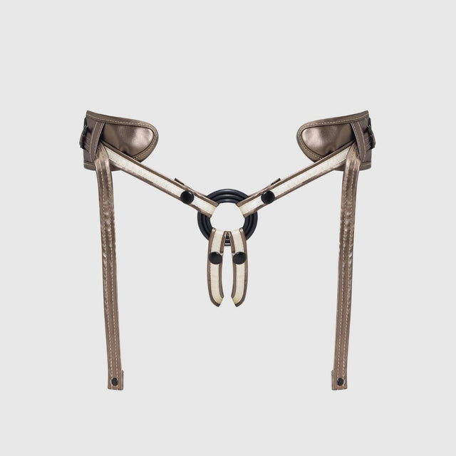Strap-On-Me Desirous Leatherette Harness — Adjustable, Padded Back - SM7265
