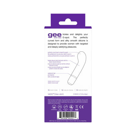 VeDO Gee Mini Vibe Curved Silicone G-Spot Indigo - VI-M0203INDG
