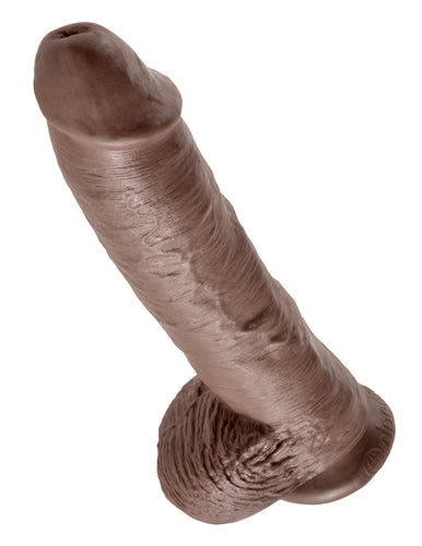 King Cock 10-Inch Cock With Balls - Brown by Pipedream