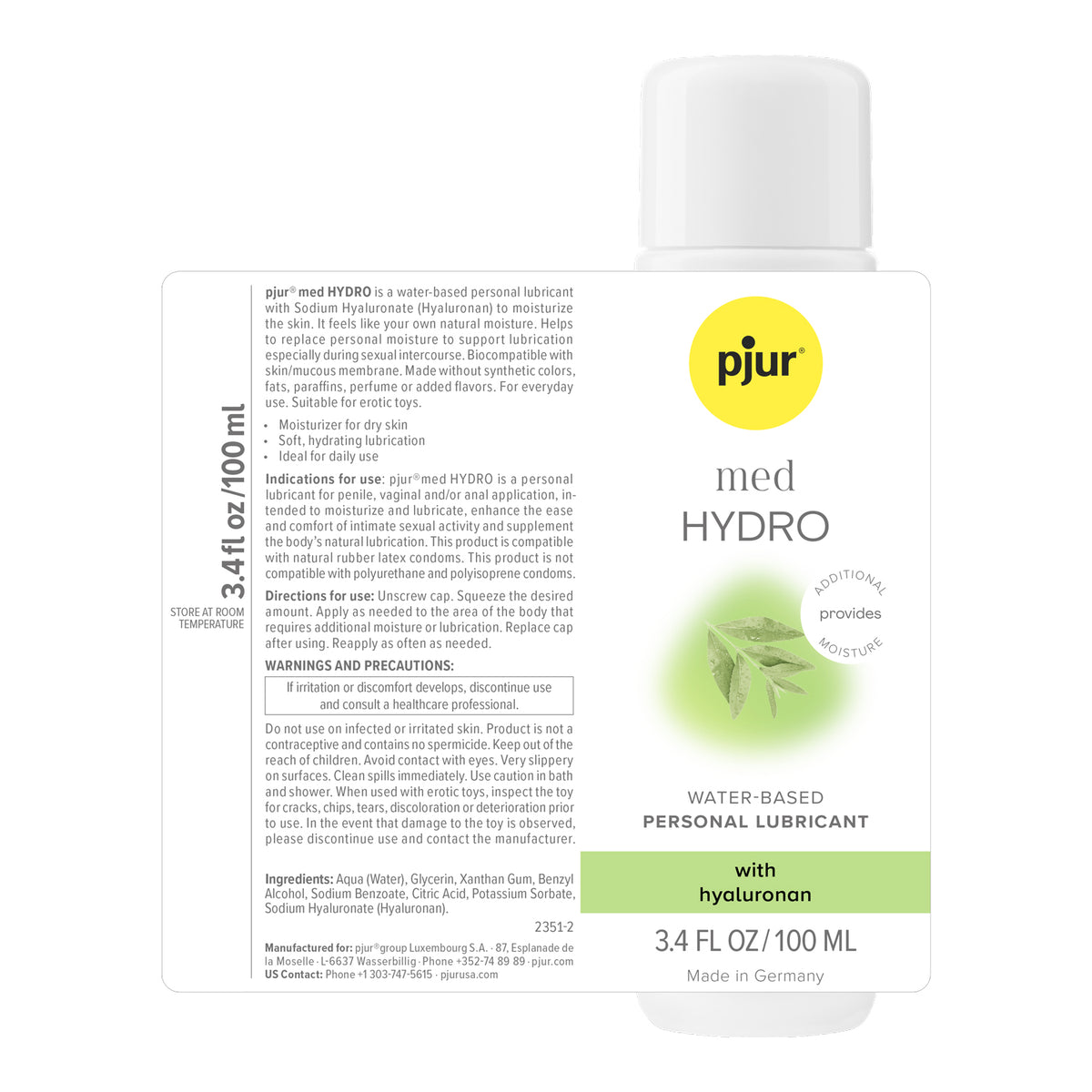 Pjur Med Hydro Glide - 3.4 Fl. Oz. / 100ml