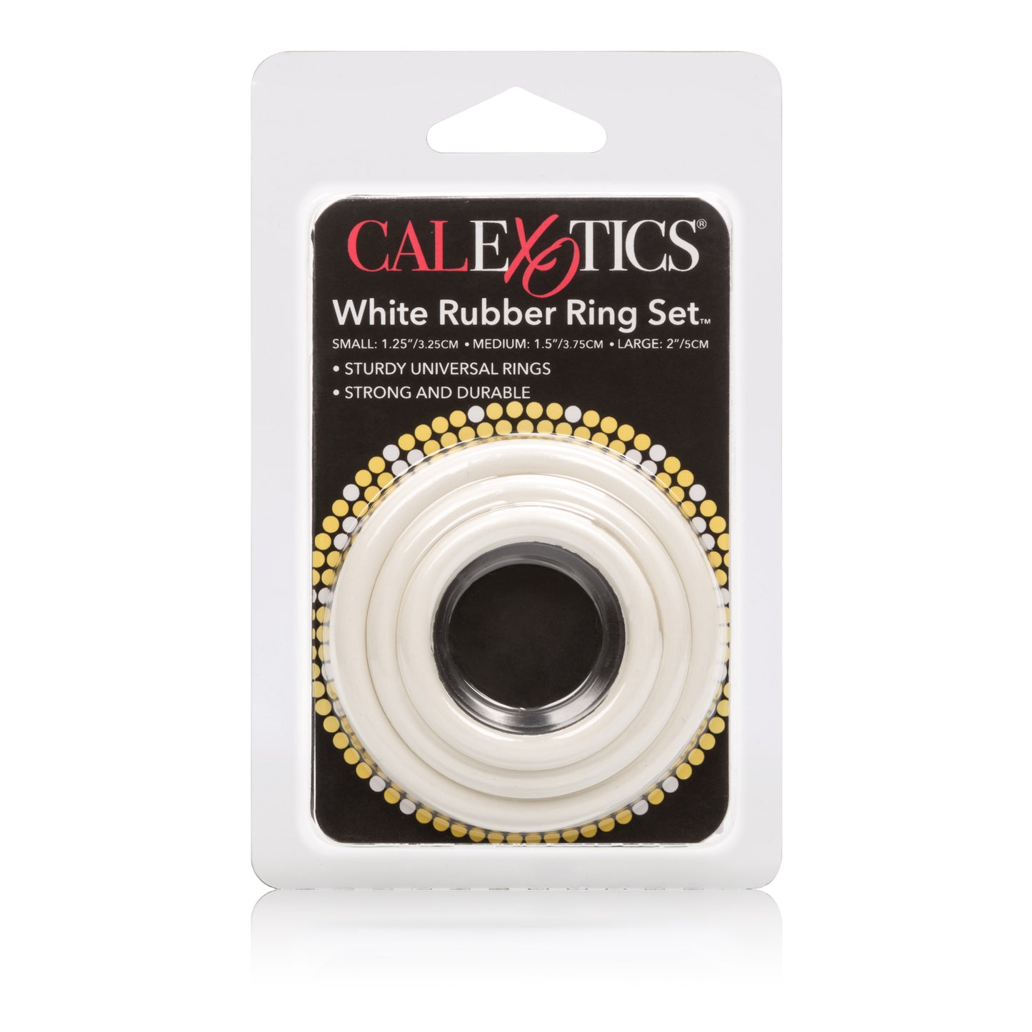 Rubber Ring 3 Piece Set - White by CalExotics