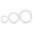 Blush Performance Pure Silicone Cock Ring Set, 3 Sizes, White Glow - BL-370819