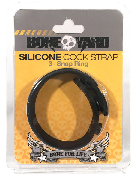 Rascal Boneyard Cock Strap — Black, 8.25 in (21 cm) - BY-0300