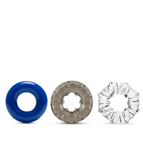 Blush Stay Hard Triple Stretch 3-Pack Cock Rings - BL-00369