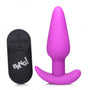 XR Brands 21X Silicone Remote Vibrating Butt Plug — Purple - BNG-AG563-PUR