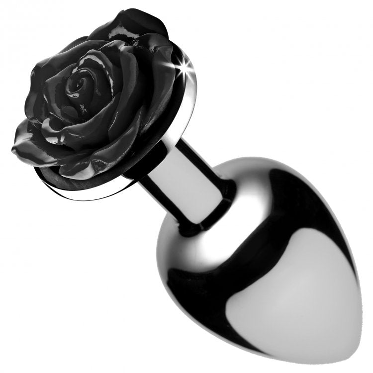 Black Rose Anal Plug - Large by XR Brands