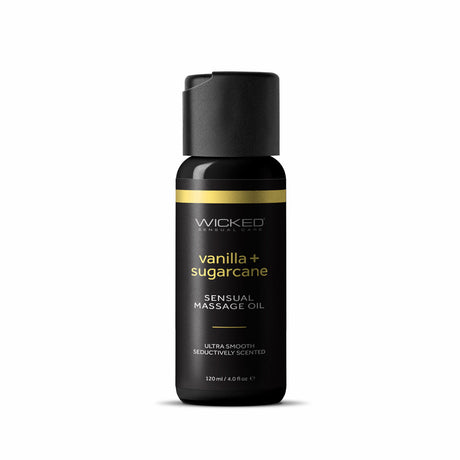 Wicked Sensual Care Vanilla & Sugarcane Massage Oil, 4 oz - WS-90994