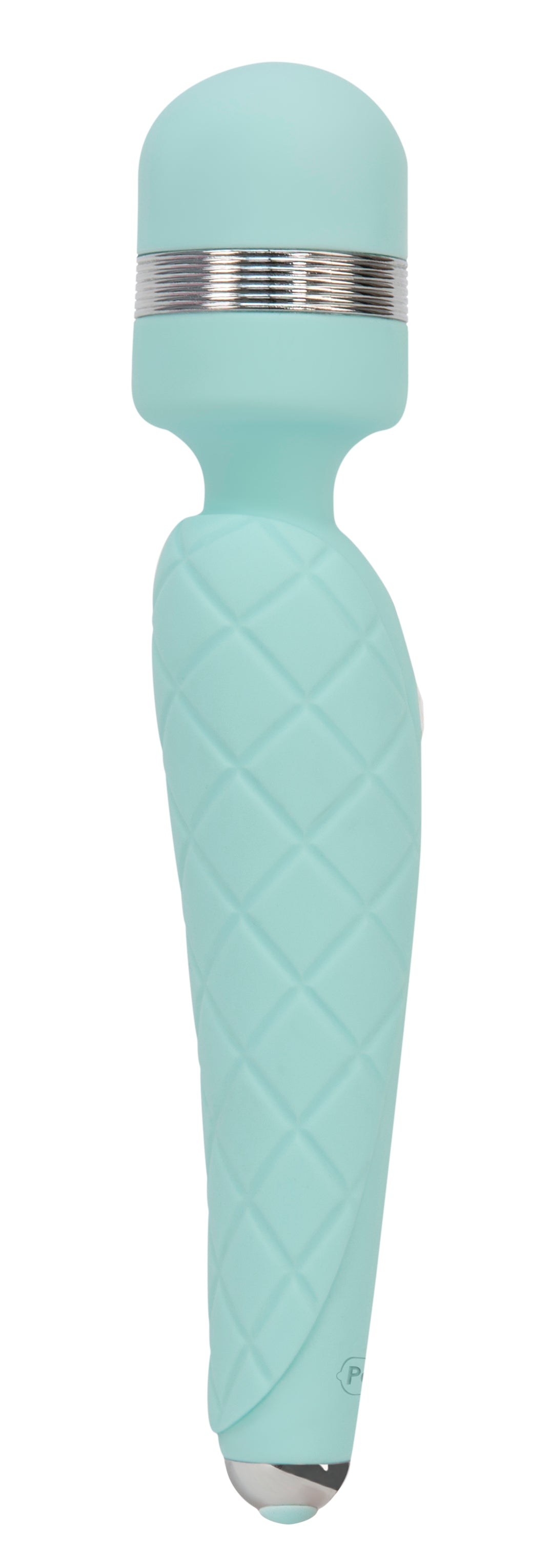 BMS Factory Pillow Talk Cheeky Wand Massager with Swarovski Crystal — Teal, 8 in - BMS2671-9