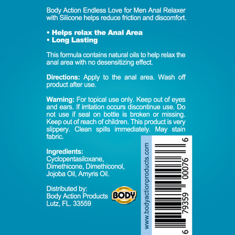 Body Action Endless Love Water-Based Lubricant 1.7 oz - BA-ELMSP17