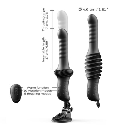 Dorcel Deep Orgasm Thrusting Vibrator with Warming & Suction - DL3377