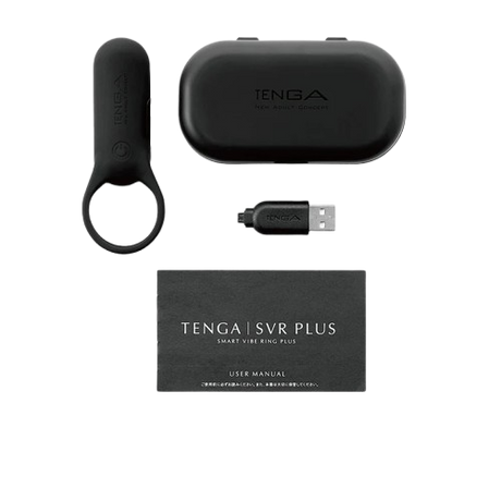 Tenga SVR+ USB Rechargeable Vibrating Ring — Black - TN920