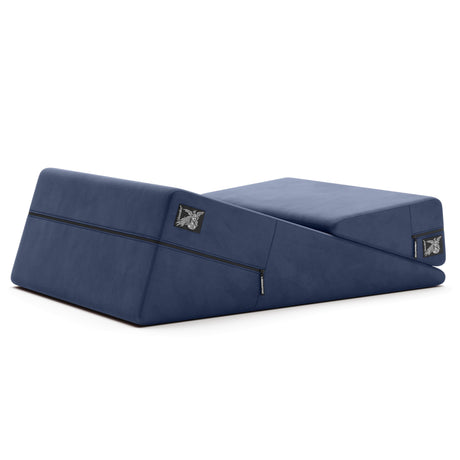 Liberator Wedge & Ramp Sex Positioning Pillow Combo, Velvet Blue - L8420