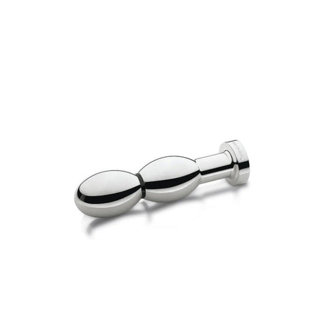 Mystim O(h!)-thello Oval E‑Stim Dildo — Aluminum, 14 cm - MY1104