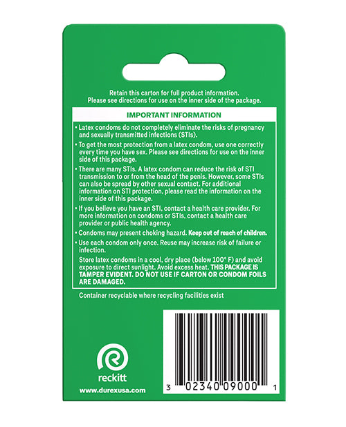 Durex Tropical Flavors Condoms — Box of 3, Nominal 53 mm