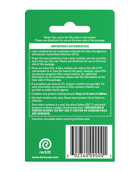 Durex Tropical Flavors Condoms — Box of 3, Nominal 53 mm