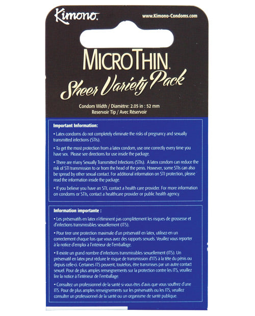 Kimono Micro Thin Variety Pack - Box of 3 by Kimono