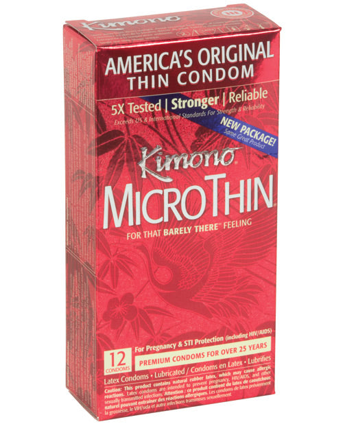 Kimono Micro Thin Condoms - Box of 12 by Kimono
