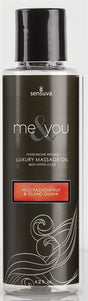 Sensuva Me and You Massage Oil — Wild Passionfruit & Island Guava, 4.2 fl oz - SEN-VL434