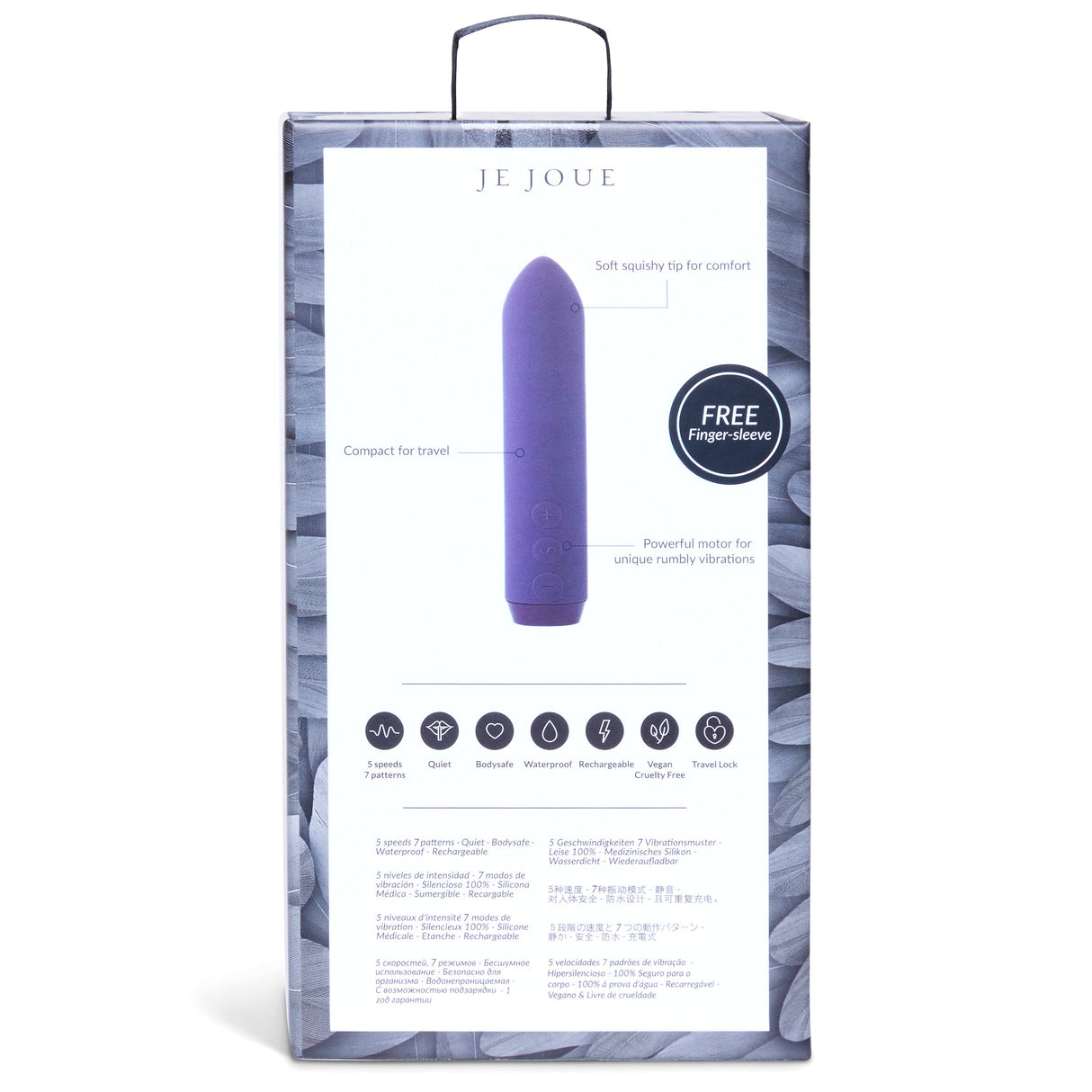 Je Joue Classic Rechargeable Bullet Vibrator, Purple - JE405PR
