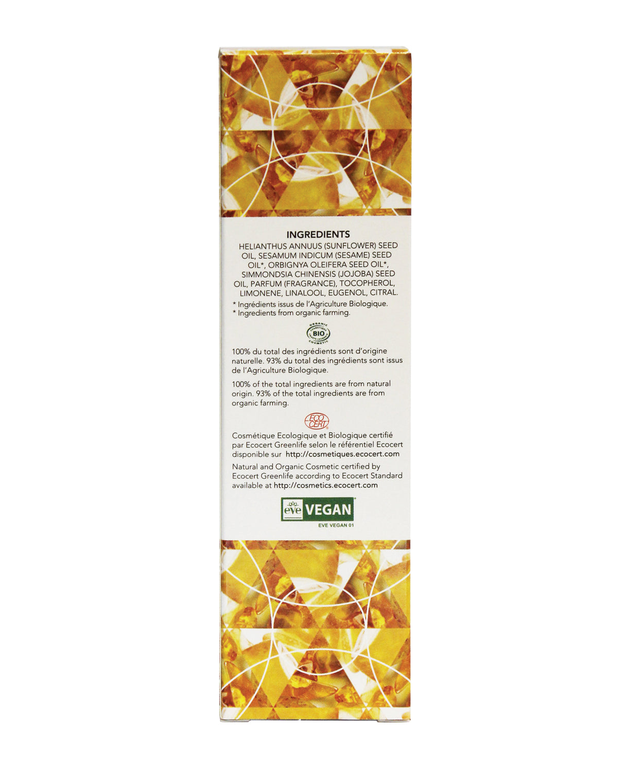 EXSENS of Paris Organic Body Oil w/Stones - Amber Jojoba 100 ml by Exsens