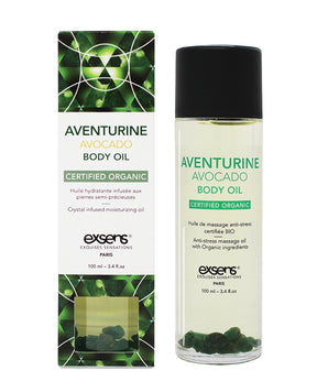 EXSENS of Paris Organic Body Oil w/Stones - Adventurine Avocado 100 ml by Exsens