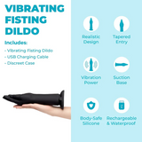 b-Vibe 10.5 Inch Vibrating Silicone Hand Fisting Dildo with Suction Base - BV7865
